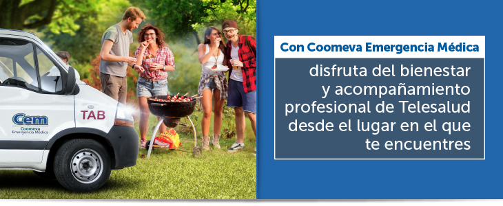 Con Coomeva Emergencia Médica disfruta del bienestar y acompañamiento profesional de Telesalud desde el lugar en el que te encuentres Con Coomeva Emergencia Médica disfruta del bienestar y acompañamiento profesional de Telesalud desde el lugar en el que te encuentres