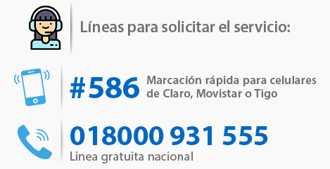 L�neas para solicitar el servicio: