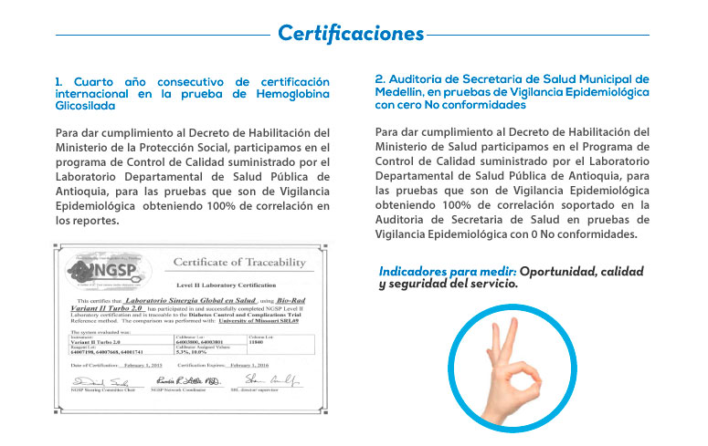 Certificaciones